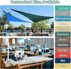 Shade&Beyond 8'x10' Sun Shade Sails Canopy Rectangle Sand 185GSM Shade Sail - Image 2