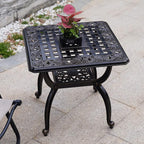 C/G Outdoor Side Tables, Cast Aluminum Patio End Tables, Anti-Rust Coffee Table by C%2FG+patio+casa