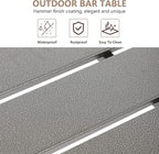 Outdoor Patio Counter Height Bar Table - Image 7