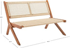 SAFAVIEH Outdoor Collection Kobina Natural Acacia Wood/Natural Rope Foldable - Image 3