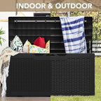 Devoko 100 Gallon Waterproof Large Resin Deck Box Indoor Outdoor Lockable - Image 9