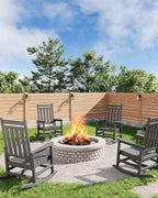 HDPE Rocking Chair Outdoor Set of 4 by Garvee