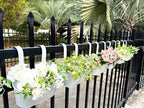 10" Hanging Flower Pots, Railing Planters Fence Pot - Image 6