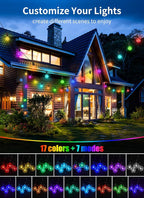 Brightown RGBW Outdoor String Lights, 29FT LED Patio Lights - Image 2