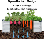 2 Pack 8x2x1FT Galvanized Raised Garden Beds Kit Outdoor Metal Gardening - Image 4