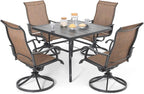 NUU GARDEN Outdoor Dining Set 5-Piece Patio Set - Image 8