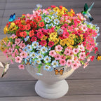 Faux Flowers for Outdoor Planters 16 Bundles UV Resistant Artificial Fake by JAKY-Global