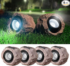 Timeflies Solar Rock Lights Outdoor 4 Pack, Bright Solar Spotlights Outdoor by Timeflies