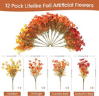 Artificial Fall Flowers for Decoration Fake Flowers Outdoor Artificial Plants - Image 5