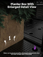 4 PCS Raised Garden Bed with Trellis, Outdoor Vertical Garden with Privacy - Image 5