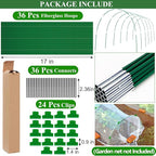 Greenhouse Hoops Grow Tunnel 6 Sets of 8FT Long Garden Hoops, Rust-Free - Image 4