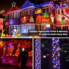 Brizled Christmas String Lights, 33ft 100 LED Color Changing Christmas Lights - Image 7
