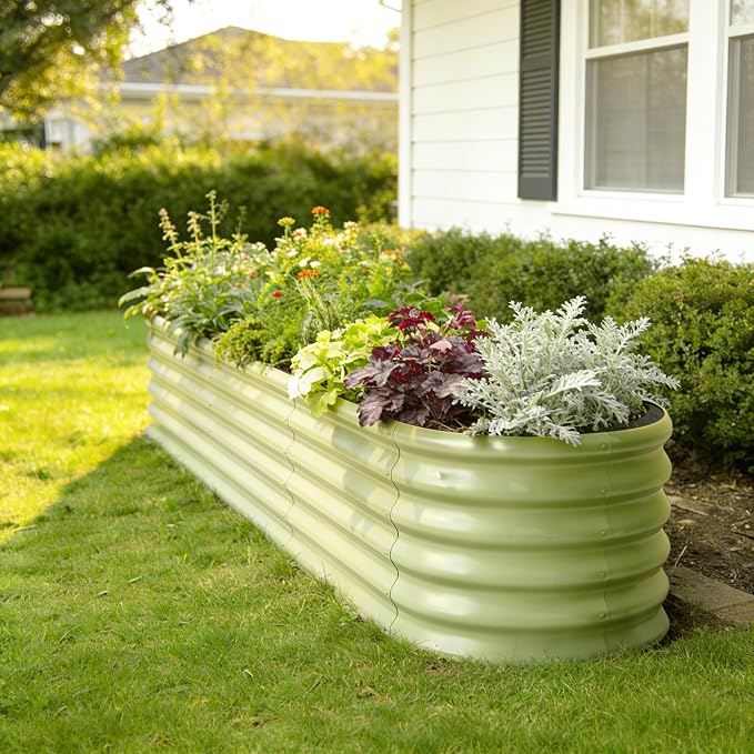 4-Pack Galvanized Raised Garden Bed 8x4x1.5 | 10x2x1.5 ft, Modular Raised - Image 8