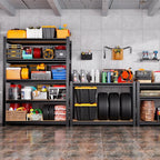 Set of 4 71"H Garage Shelving-5 Tier Garage Storage Shelves, Adjustable Heavy - Image 8