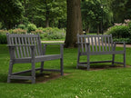 Ciokea 48" Outdoor Bench Set of 2, HDPE Weatherproof Garden Bench, 2-Person by CIOKEA