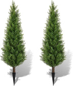 2 Pack 4ft Artificial Cedar Topiary Trees by Unknown