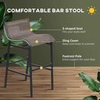 Outsunny 3 Piece Bar Height Outdoor Bistro Set - Image 3