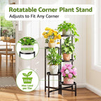 Tall Plant Stand Indoor Outdoor, Corner Metal Flower Pot Stands - Image 2