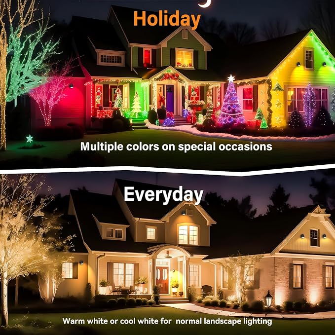 5W RGBW Landscape Lights, 16 Color Changing Spotlight 110V 120V Outdoor - Image 6