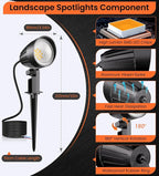 MEIKEE 7W 800LM Low Voltage Landscape Lighting, 12V 24V 2700K Warm White LED - Image 8