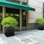 Galvanized Steel Planter Box 26Inch Black Metal Planter Large Square Indoor - Image 3