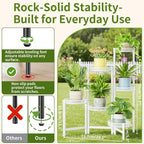 6 Tier Metal Plant Stand, 6 Potted Multiple Flower Pot Holder Shelf, - Image 3