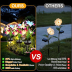 Upgraded Solar Garden Lights, 2 Pack Outdoor Solar Lights, New Round Panel - Image 6