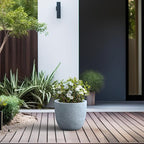 Kante 14 Inch Dia Round Concrete Planter, Indoor Outdoor Large Plant Pot - Image 5