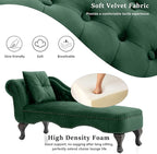 Merax 62'' Velvet Chaise Lounge Indoor - Image 4