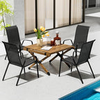 TLSUNNY Patio Chairs, Stackable Textilene Outdoor Dining Furniture - Image 2