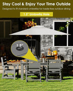GREENVINES 5-Piece Patio-Dining-Set | HDPE Plastic | Outdoor Table and Chairs - Image 5