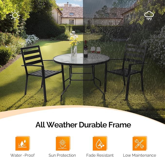 VINGLI 40'' Outdoor Dining Table - Image 6