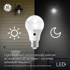 GE LED+ Dusk to Dawn A19 LED Light Bulbs, Automatic On/Off Outdoor Light - Image 4