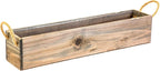 20" Rectangular Rustic Wood Planter - Image 2