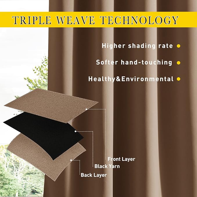 NICETOWN 2 Panels Outdoor Curtains - Image 4