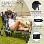 FUNDANGO Chaise Lounge Chair Outdoor, 5-Position Folding Tanning Chair - Image 5