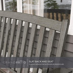 Grand patio Farmhouse Outdoor Bench, Garden Benches - Image 5
