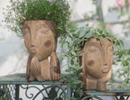 Face Planter Pots with Drainage Hole, Resin Head Planters - Image 3