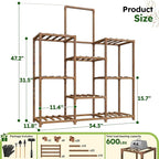 EnHomee Plant Stand Indoor Large Plant Stand Outdoor 5 Tiers Wood Tiered Plants - Image 8