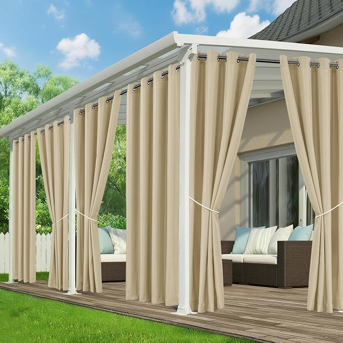 Outdoor Curtains for Patio Waterproof by RichSets