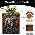 Corten Steel Planter Box 24" L x 24" W x 24" H, Large Metal Square Planter - Image 3