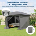 11.5x11.5FT 6-Sided Pop Up Gazebo Tent，One-Push Setup Canopy Tent - Image 4