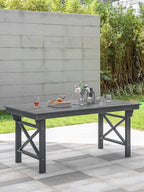 HDPE Outdoor Dining Table, 66.9” Rectangle Patio Dining Table - Image 9