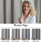 H.VERSAILTEX Linen Blackout Curtains 54 Inches Long 100% Blackout Thermal - Image 5