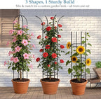 100% Metal Trellis for Climbing Plants Outdoor 6.6ft 1PK, Garden Obelisk - Image 7