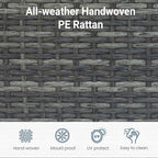 Wisteria Lane 5-Pieces Outdoor Patio Furniture Set, All Weather Wicker Rattan - Image 8