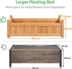 Yaheetech 43.5″ L × 16″ W × 14″ H Wooden Raised Garden Bed, Horticulture - Image 7