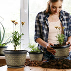 8 Inch Plant Pots, 4 Pack Flower Pot Outdoor - Image 6