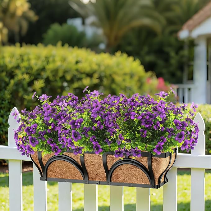 20 Bundles Artificial Flowers for Outdoors, UV Resistant Fake Plants Flowers - Image 6