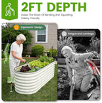 Galvanized Raised Garden Bed Outdoor 24'' Deep | Oval Metal Garden Beds - Image 2